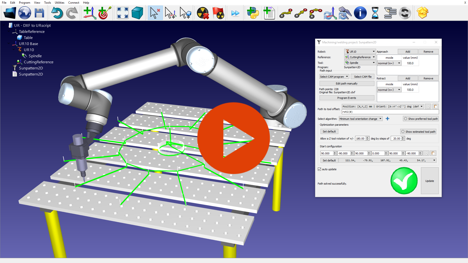 DXF to robot program