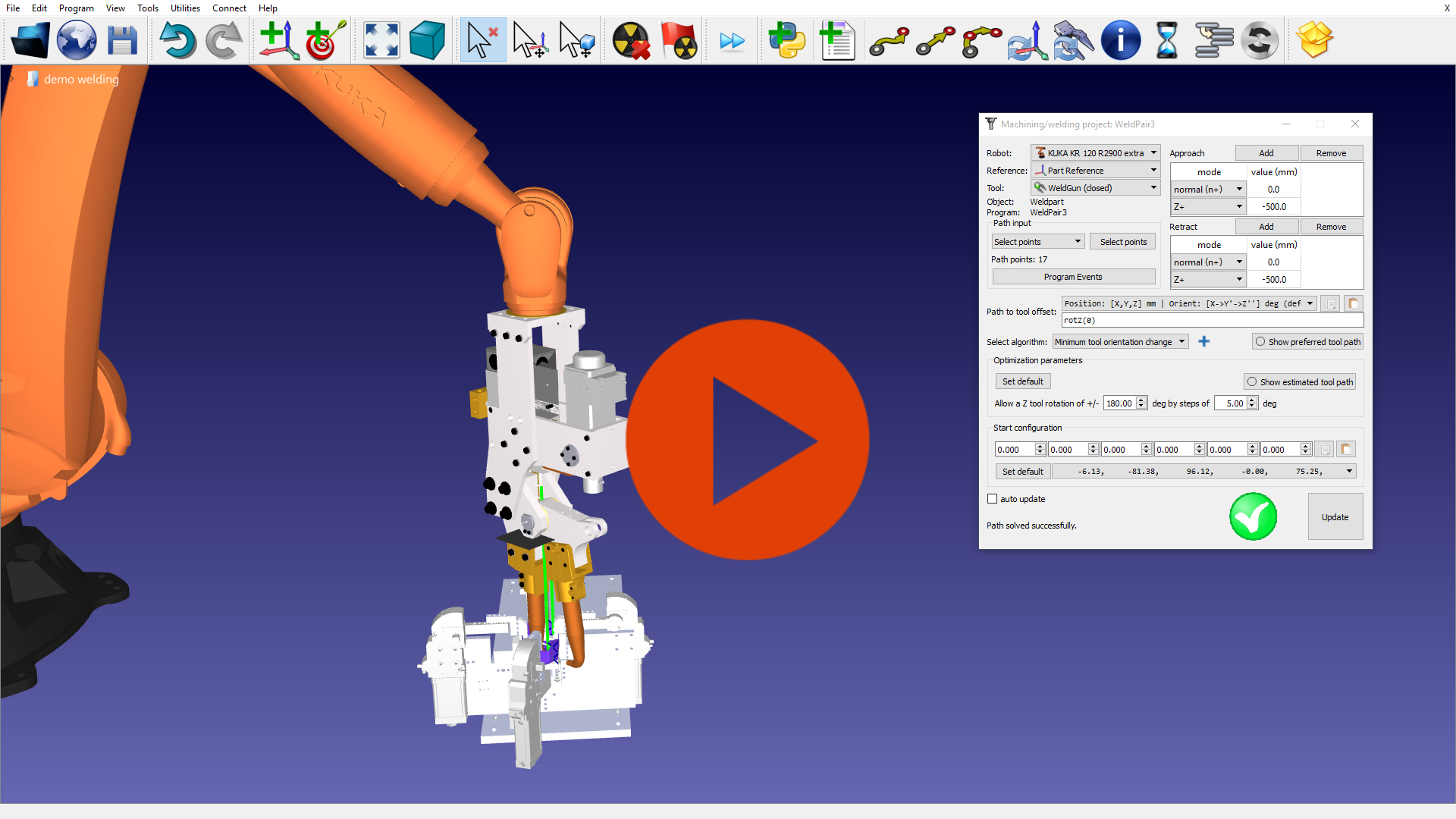 Robot spot welding